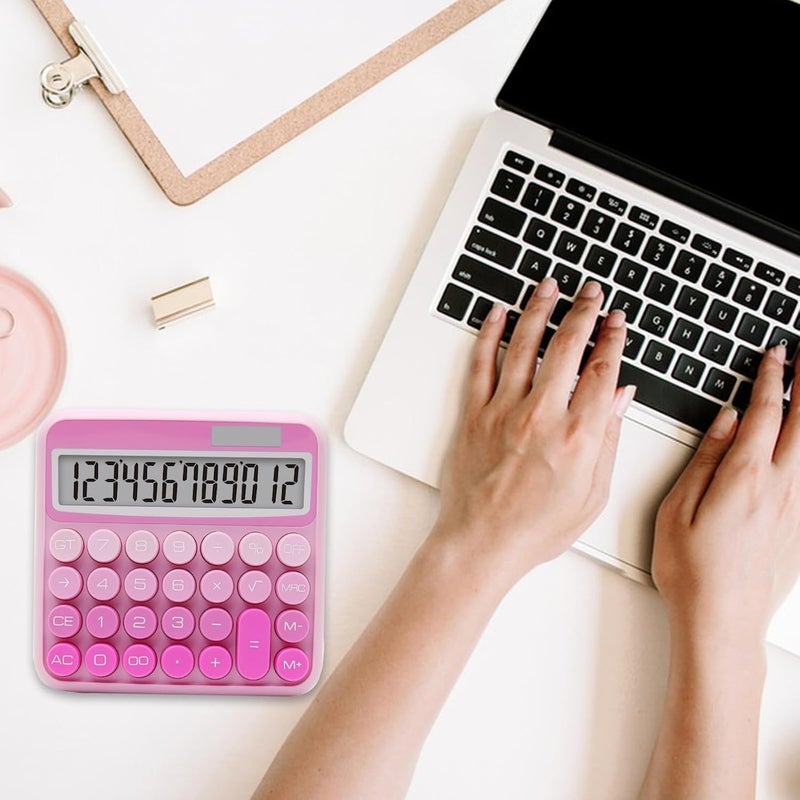 UPSIME Gradient Pink Calculator, Big Button Calculator with Large LCD Display, Hot Pink Office Desk Accessory for Offices, Schools, Homes and Businesses - Image 5
